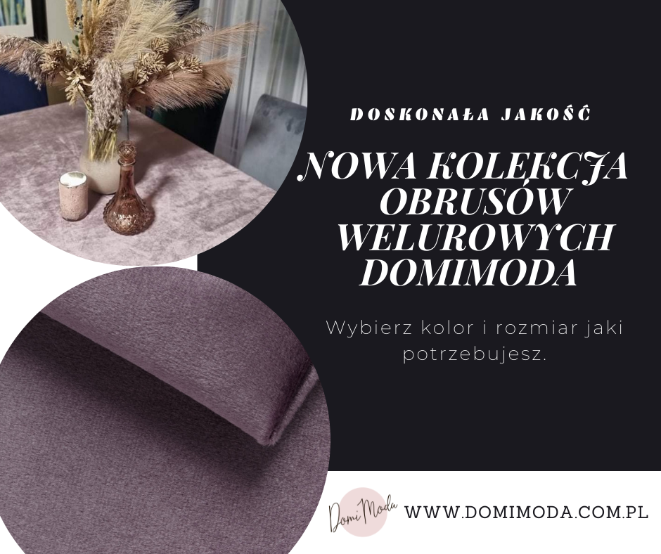 nowa kolekcja obrusów welurowych